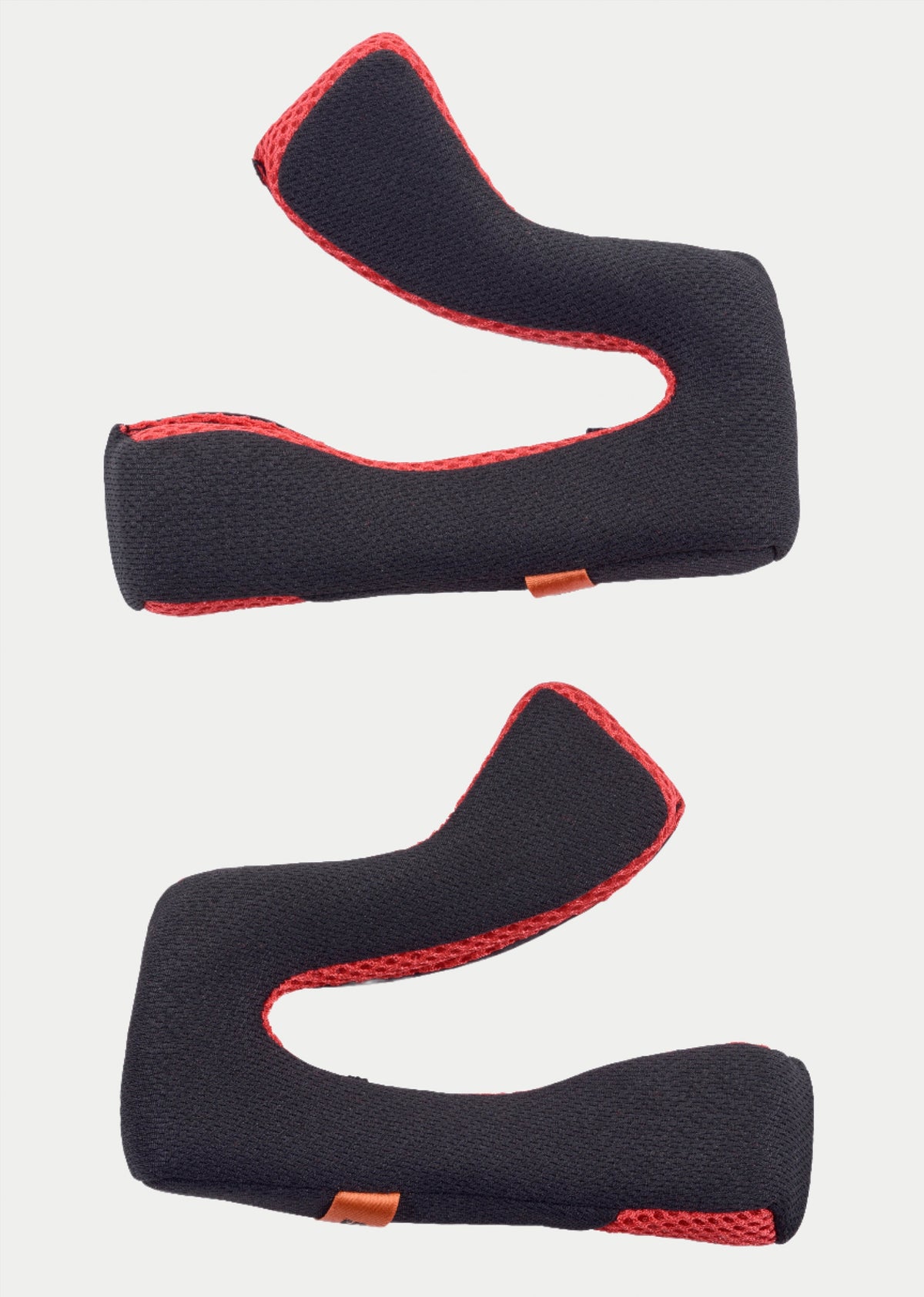 Alpinestars S-M5 kindpudesæt +5 mm, tilbehør til hjelm, sort polstring med røde mesh-detaljer, ergonomisk kontureret design for pasform til ansigtet, orange udløserstropper, udskiftningsinteriør til S-M5 motocrosshjelme