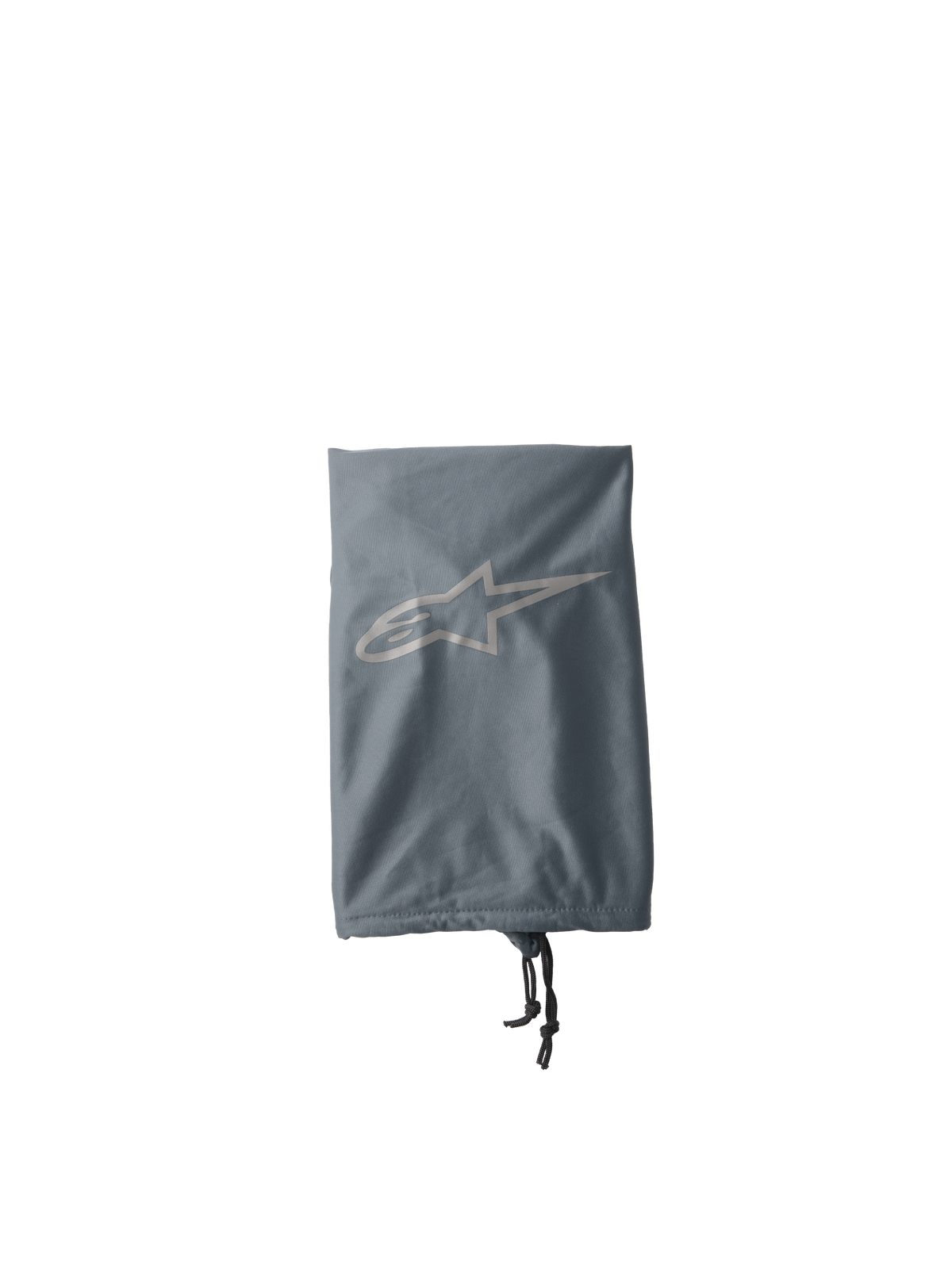 Alpinestars S-M7 Soft Bag, Motocross Helmet Storage Pouch, Gray, featuring a light gray Alpinestars star logo, drawstring closure with black cord, lightweight textile construction for off-road gear protection