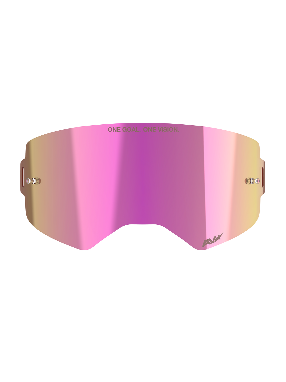 Alpinestars Supertech Mirror Pink linse, MX-goggletilbehør til motocross, spejlende pink med indbyggede tear-off-stolper og anti-dugbelægning, Absolute Vision teknologi