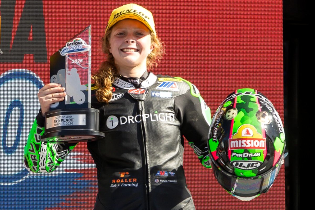 KAYLA YAAKOV MAKES HISTORY WITH PODIUM IN DAYTONA 200