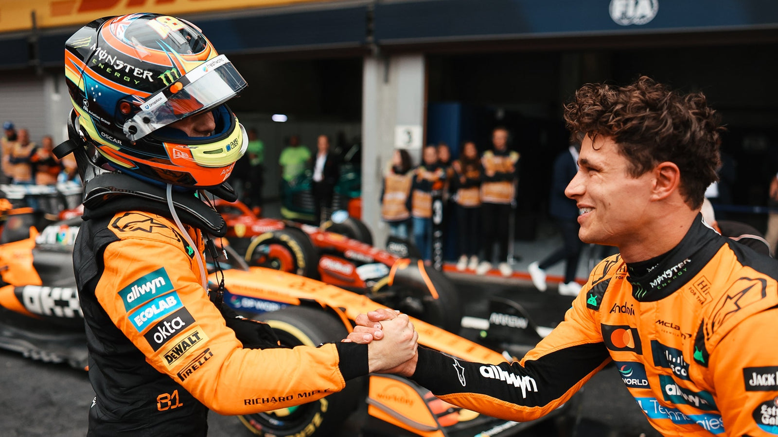 OSCAR PIASTRI AND LANDO NORRIS AT THE SHARP END OF FORMULA ONE SPRINT ACTION AT SPA