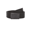 Alpinestars Ageless Web Belt, sort vævet webbælte, metalklemspænde med præget stjernelogo, metalspids med logo, holdbart casual sportswear-tilbehør