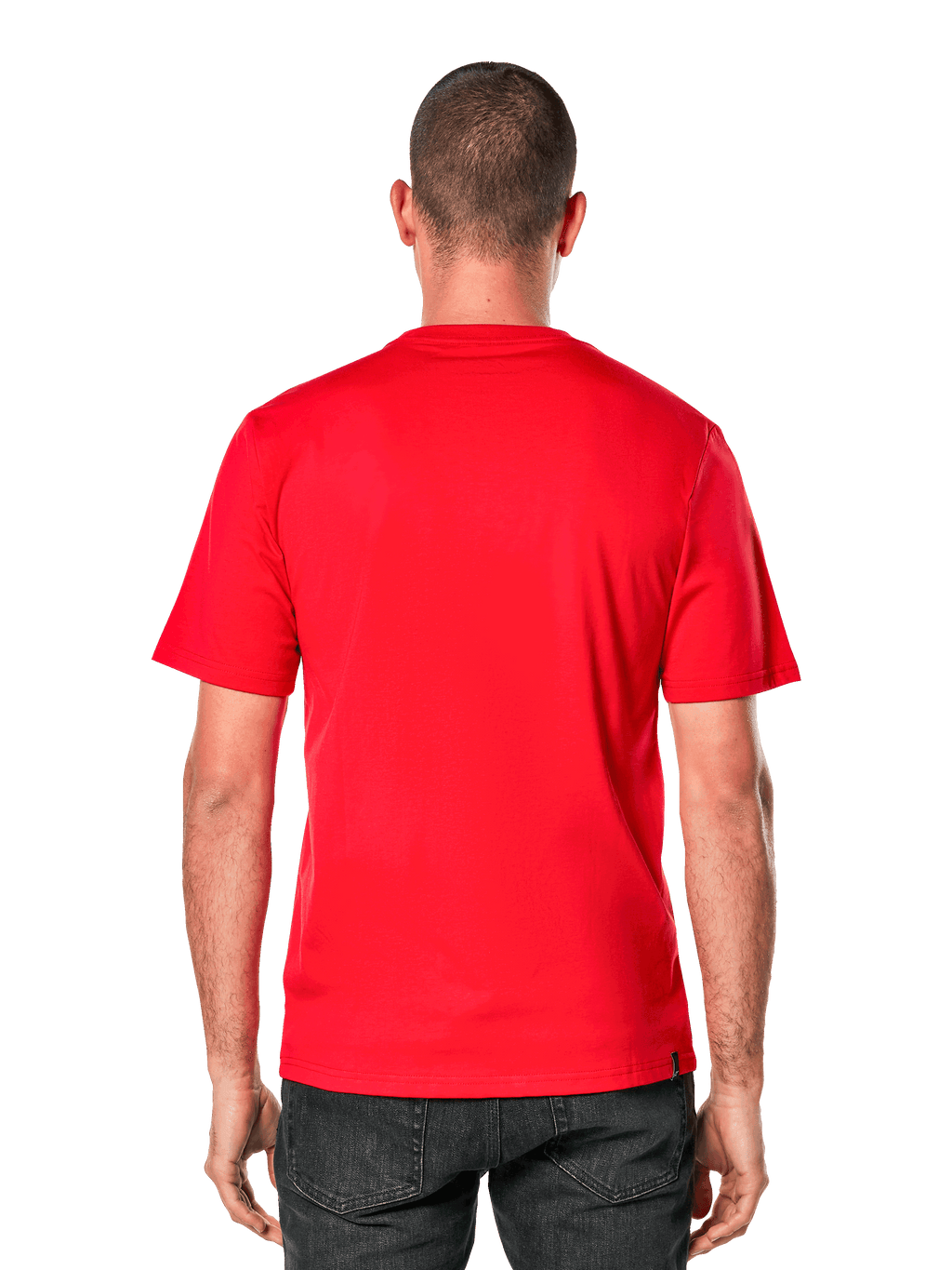 Alpinestars Ageless 2.0 CSF Tee, Short Sleeve T-Shirt, Back View, Red, Casual Motorsport-inspired Sportswear