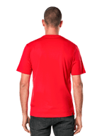 Alpinestars Ageless 2.0 CSF Tee, Short Sleeve T-Shirt, Back View, Red, Casual Motorsport-inspired Sportswear