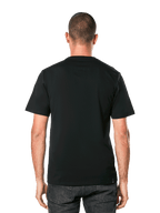 Alpinestars MX Helmet CSF Tee, Short Sleeve T-Shirt, Black, Rear view on model, Casual Motorsport Streetwear