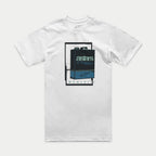 Alpinestars Galun CSF Tee, Short Sleeve T-Shirt, White, featuring a central vintage gas can graphic with 'astars Hi Performance Products' text and Roman numerals, Casual Motorsport Sportswear