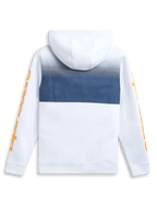 Alpinestars Specter Hættetrøje, hvid hættetrøje set bagfra med gradueringsfade print og hætte, afslappet motorsport sportstøj