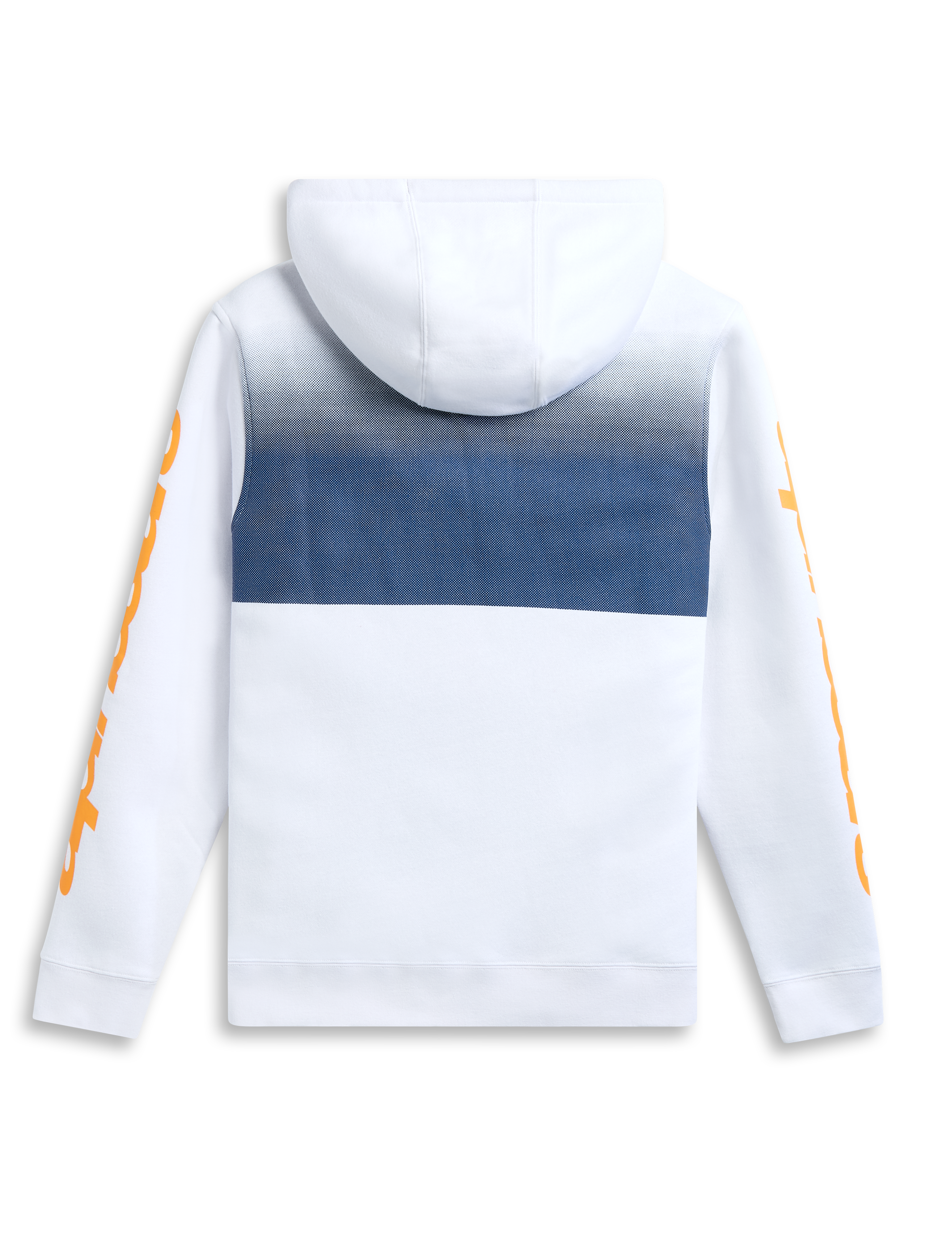 Alpinestars Specter Hættetrøje, hvid hættetrøje set bagfra med gradueringsfade print og hætte, afslappet motorsport sportstøj