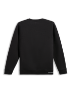 Alpinestars Positive Crew, sort sweatshirt set bagfra, ren bomuldsblanding med ribkant ved søm og manchetter, afslappet motorsport sportstøj