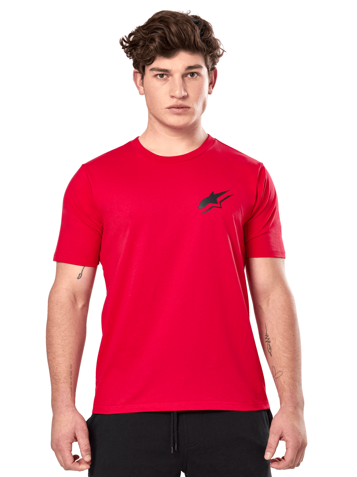 Alpinestars Formulate CSF Tee, kortærmet T-shirt, rød, med et lille sort Astars-logo på brystet, casual motorsport-streetwear