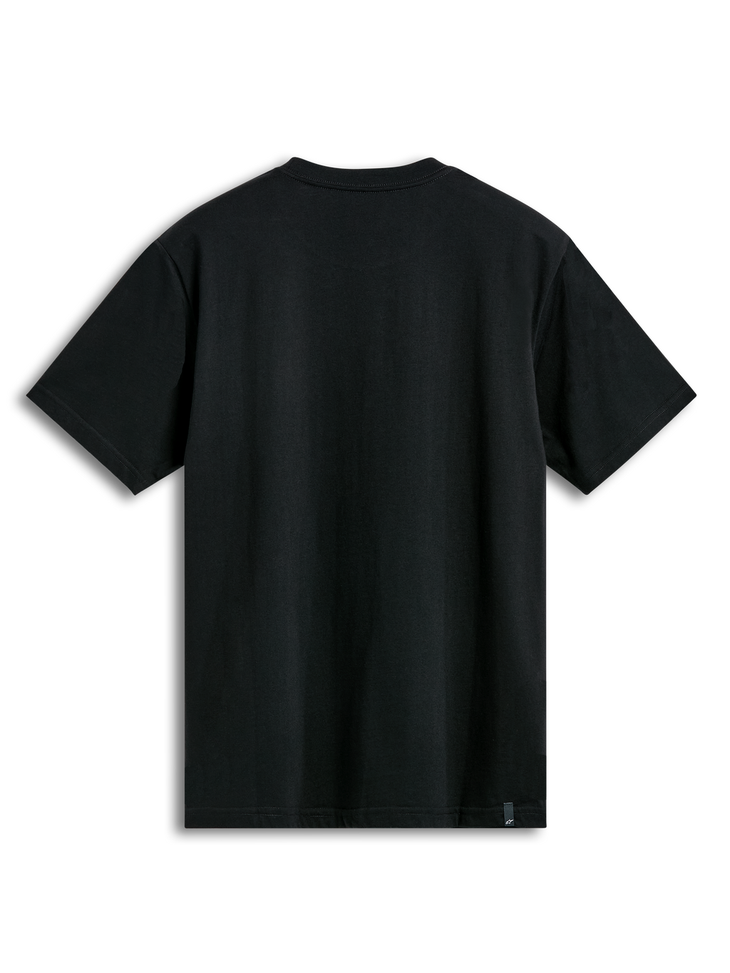 Alpinestars Dot Carbon Csf T-Shirt, black short sleeve sportswear tee, back view showing external labeling