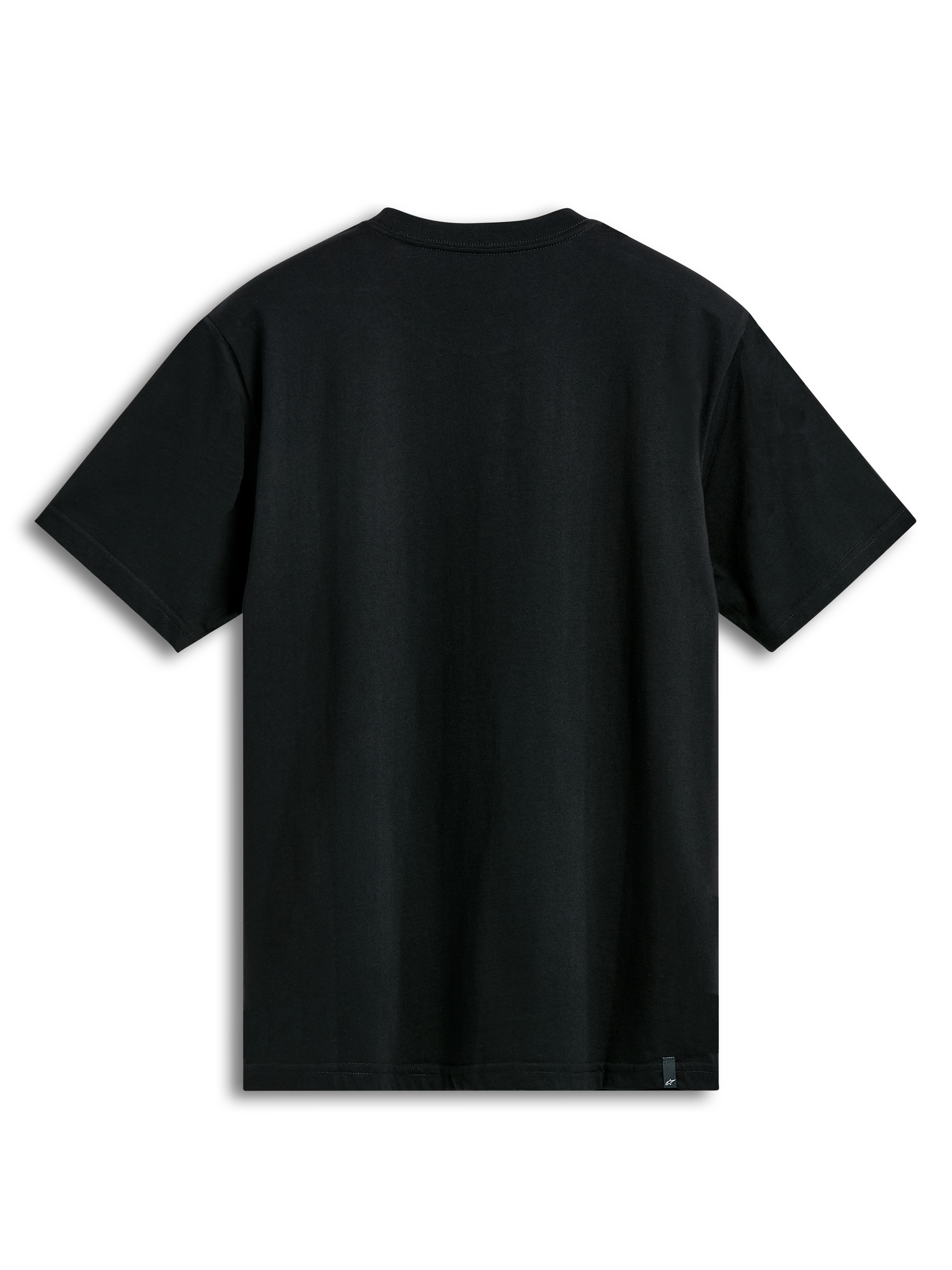 Alpinestars Prevail CSF T-Shirt, black short sleeve sportswear tee, back view showing plain solid black fabric
