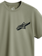 Alpinestars Attrition Performance Tee, kortærmet t-shirt, lysegrøn, sort Astars-logo med tekstureret mønster på brystet, bæredygtigt fugttransporterende performance-stof