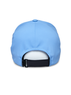 Alpinestars Apex Hat, Blue, rear view showing black adjustable Velcro strap, smooth stitchless crown construction, technical moisture-wicking fabric, performance sportswear hat