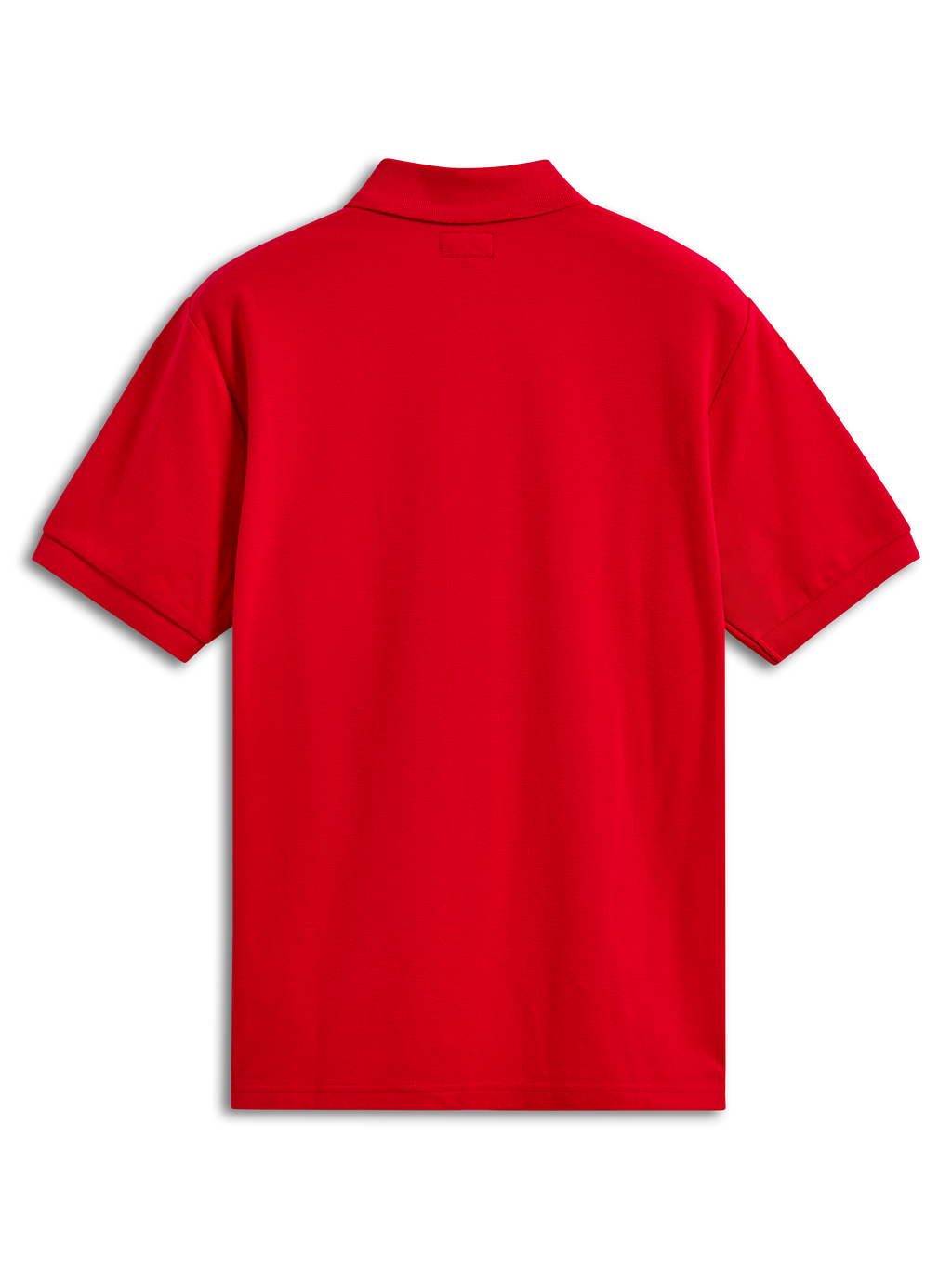 Alpinestars Endeavor Classic Polo, kortærmet piqué-polo, rød, set bagfra, med ribkrave og ribkanter på ærmerne, klassisk piqué-tekstur, afslappet sportstøj
