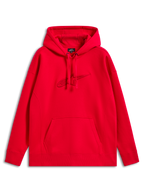 Alpinestars Emergent Oversized hættetrøje, rød, pullover sweatshirt med tonalt 3D-broderet Astars-logo, kængurulomme, afslappet motorsport-streetwear
