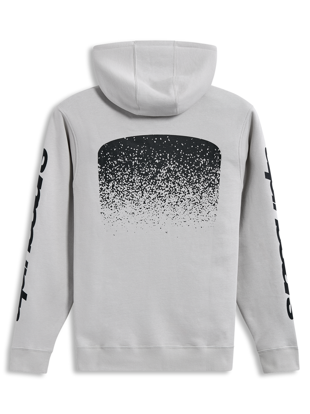 Alpinestars Obsessed Hoodie, grå hættetrøje med sort MX-gradientgrafik bagpå og logoer på ærmerne, sportswear.