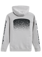 Alpinestars Obsessed Hoodie, grå hættetrøje med sort MX-gradientgrafik bagpå og logoer på ærmerne, sportswear.