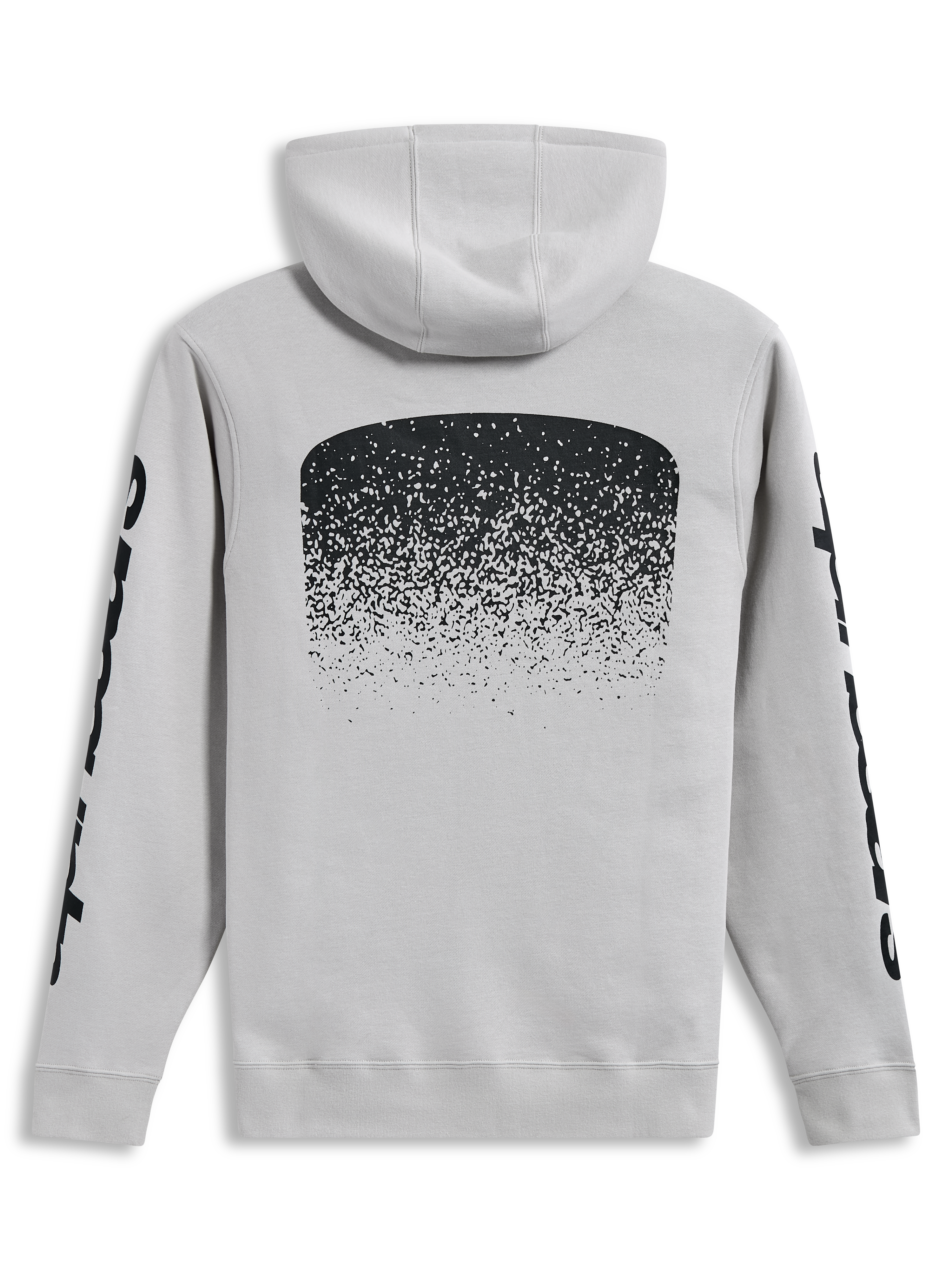 Alpinestars Obsessed Hoodie, grå hættetrøje med sort MX-gradientgrafik bagpå og logoer på ærmerne, sportswear.