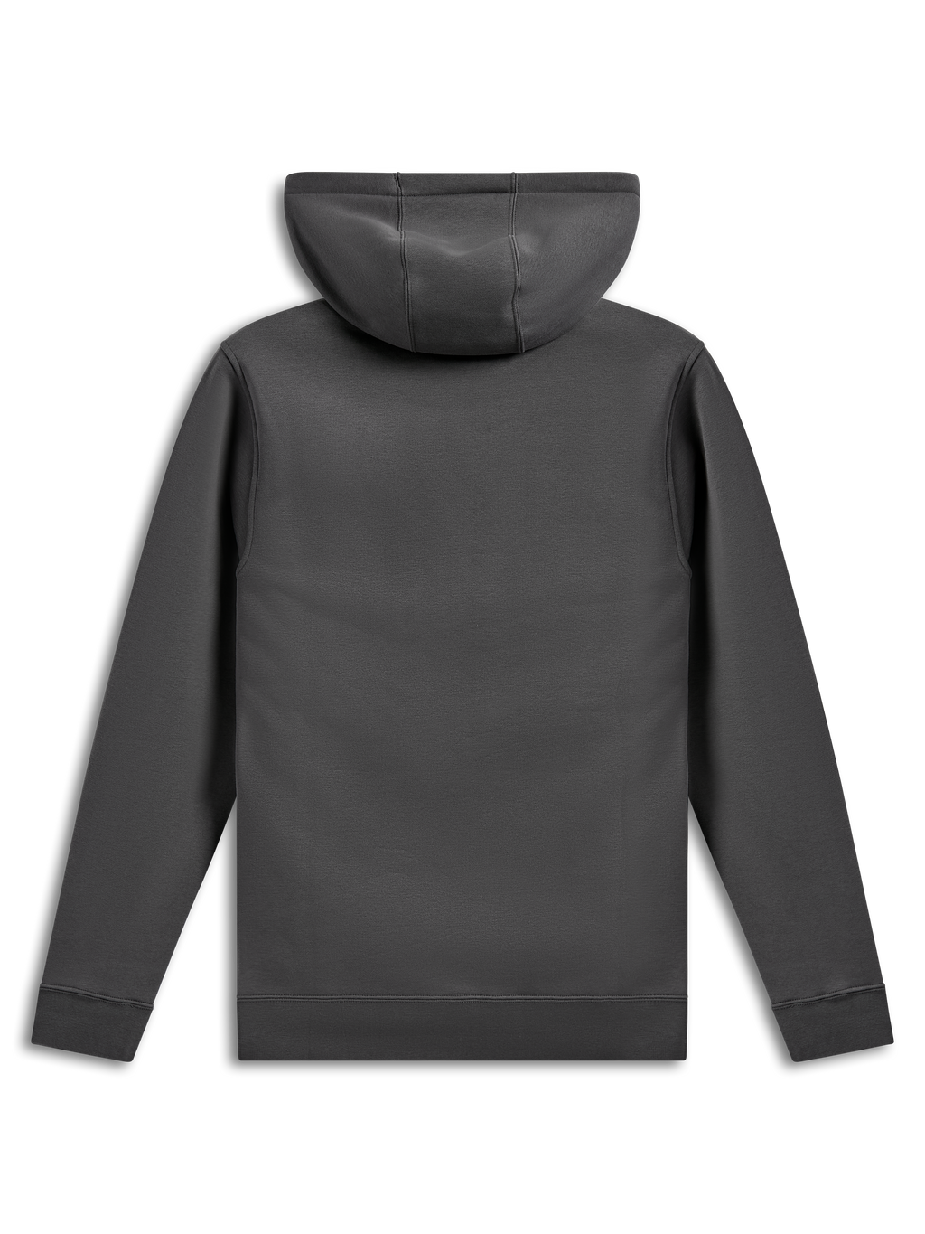 Alpinestars Ellipsoid hættetrøje, pullover fleece-hættetrøje, gunmetal grå, set bagfra med ensfarvet krop og ærmer, ribkanter og -søm, afslappet motorsport-inspireret streetwear