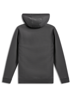 Alpinestars Ellipsoid hættetrøje, pullover fleece-hættetrøje, gunmetal grå, set bagfra med ensfarvet krop og ærmer, ribkanter og -søm, afslappet motorsport-inspireret streetwear