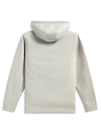 Alpinestars Pulse Hættetrøje, set bagfra, Sand off-white, afslappet pullover i fleece, lange ærmer med ribkanter og -søm, design med hætte, motorsport-inspireret streetwear