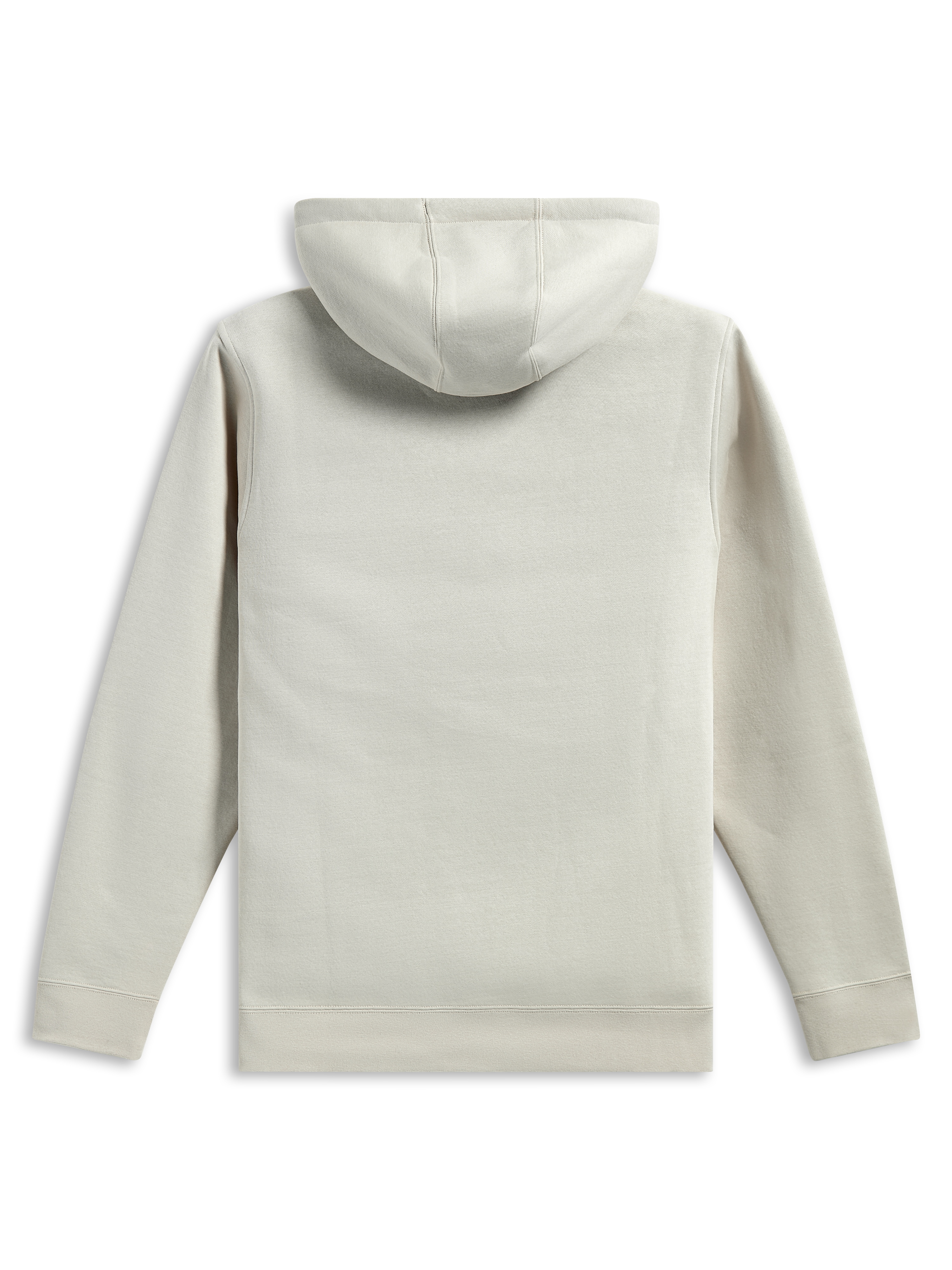 Alpinestars Pulse Hættetrøje, set bagfra, Sand off-white, afslappet pullover i fleece, lange ærmer med ribkanter og -søm, design med hætte, motorsport-inspireret streetwear