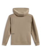 Alpinestars Cypher Hoodie, teknisk sportstøj, beige, tri-blend fleece, set bagfra med højhalset hætte og subtilt logo.