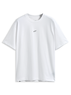 Alpinestars Focused Oversized CSF Tee, kortærmet t-shirt, hvid, lille sort Astars-logo på brystet, afslappet oversize pasform, casual motorsport streetwear