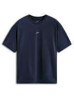 Alpinestars Focused Oversized CSF Tee, kortærmet T-shirt, marineblå, lille hvidt Astars-logo midt på brystet, afslappet oversized pasform, afslappet sportstøj