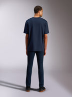 Alpinestars Alter Oversized CSF Tee, kortærmet T-shirt, marineblå, set bagfra, viser den afslappede oversized pasform, afslappet lifestyle streetwear