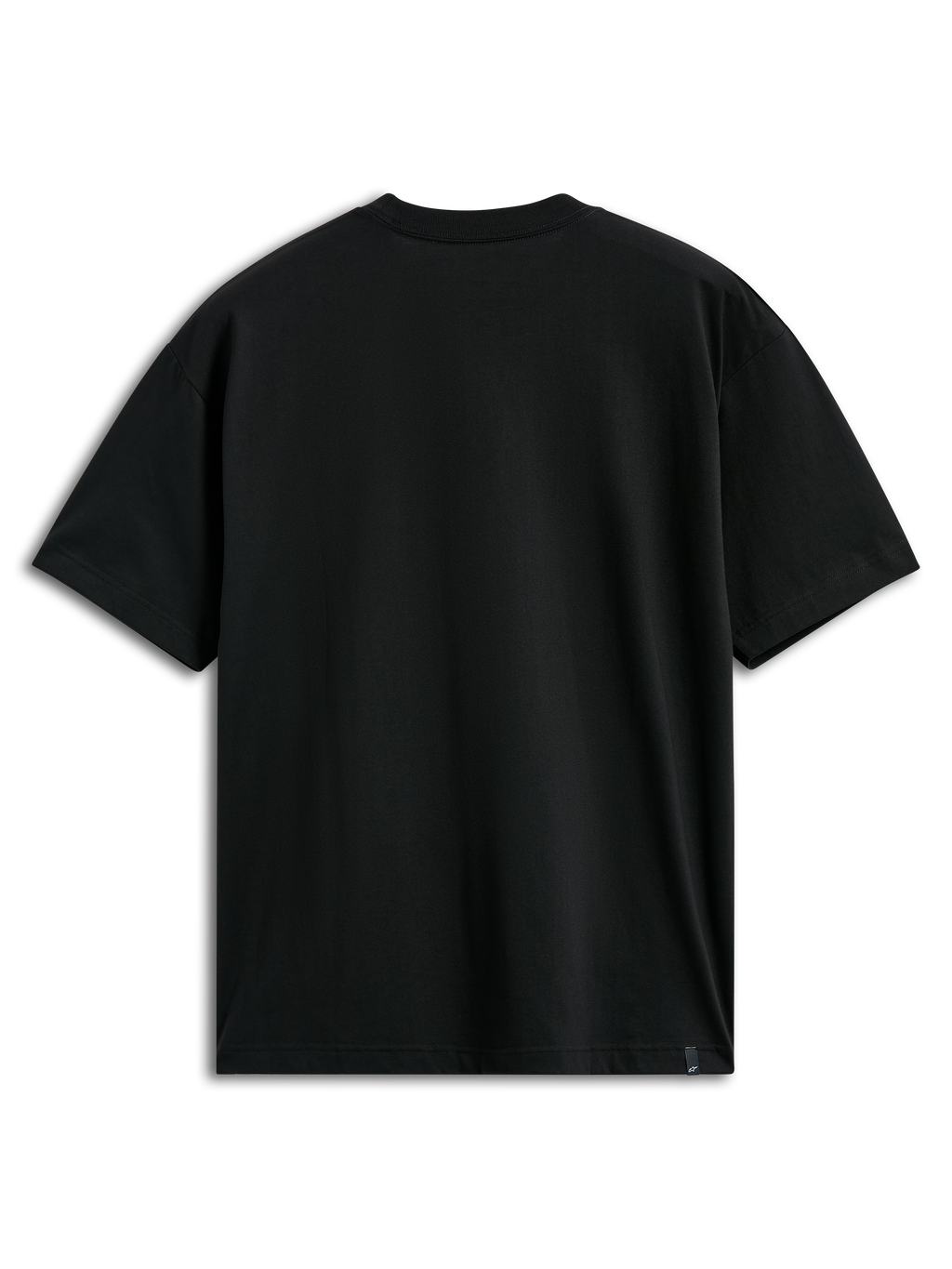 Alpinestars Ellipsoid CSF Tee, kortærmet T-shirt, sort, set bagfra, enkelt design med lille logo-mærke ved kanten, afslappet motorsport-streetwear