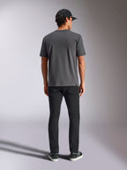 Alpinestars Ellipsoid CSF Tee, Short Sleeve T-Shirt, Charcoal Gray, back view shown on model with black cap and pants, casual streetwear