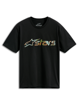 Alpinestars Verdure Camo CSF Tee, Short Sleeve T-Shirt, Black, Camo Fill Astars Logo, Casual Motorsport Streetwear