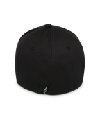 Alpinestars Instinct kasket, sort, set bagfra med struktureret krone og flex-back design, lille sort mærkat med hvidt Astars-logo, holdbart twill-stof, afslappet motorsport-inspireret hovedbeklædning