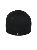 Alpinestars Corp Shift Relay kasket, sort, set bagfra med lille hvidt broderet Astars-logo, struktureret krone med twill-stof, flex back-design til afslappet sportstøj