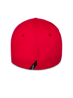 Alpinestars Pivot Hat, rød, set bagfra, fleksibel bagside, struktureret krone, lille Astars logo-label, afslappet sportstøj