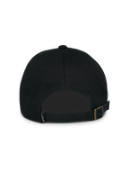 Alpinestars Calipalm Strapback kasket, sort, set bagfra, justerbar strapback-lukning med metalspænde, lille vævet logo-mærkat, ustruktureret bomuldstwill-konstruktion