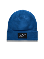 Alpinestars Augment Cuff Hue, blå sportswear-strikhue med vævet Astars logopatch og jersey-strik.
