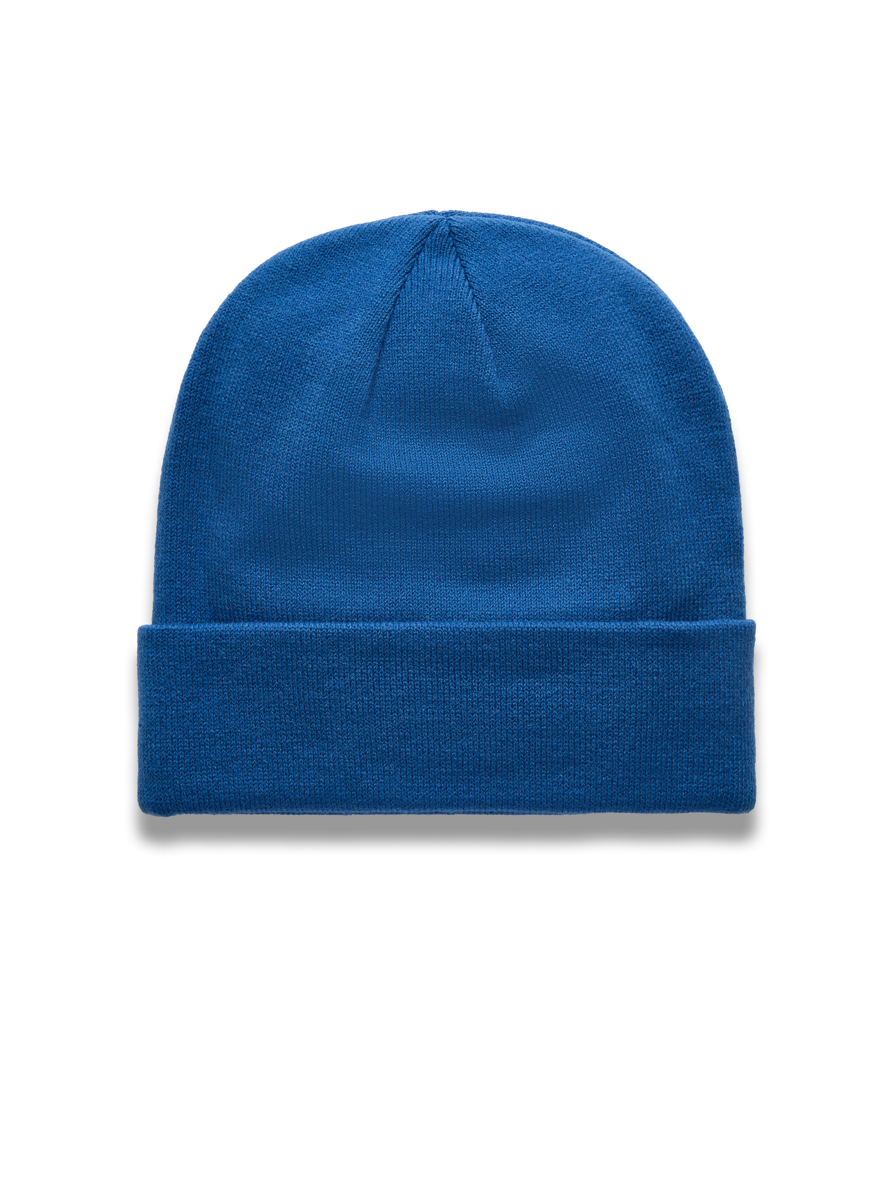 Alpinestars Augment Cuff Hue, blå beanie i strikket jerseysøm med foldet kant, afslappet motorsport-streetwear