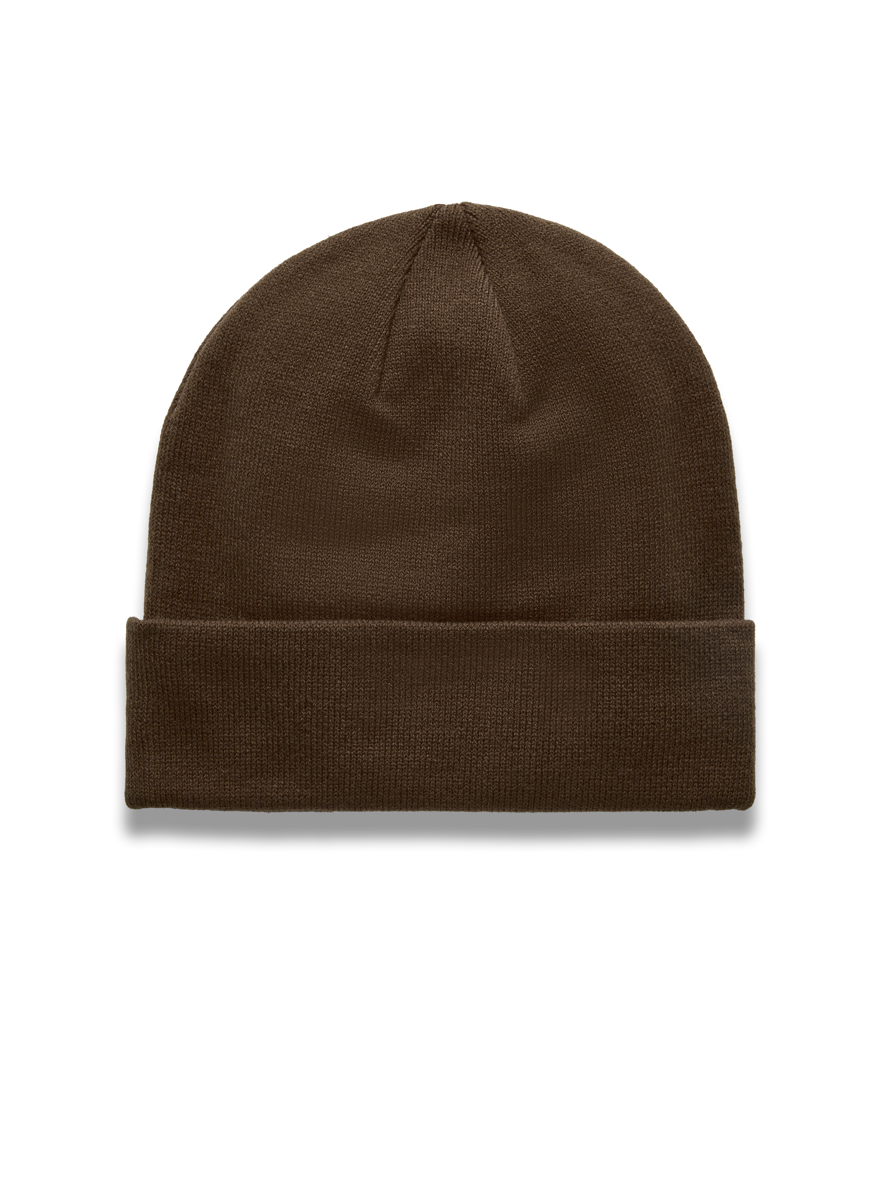 Alpinestars Augment Cuff beanie, brun strikket hue med jersey-søm, dyb pasform og klassisk opslag, motorsport-streetwear