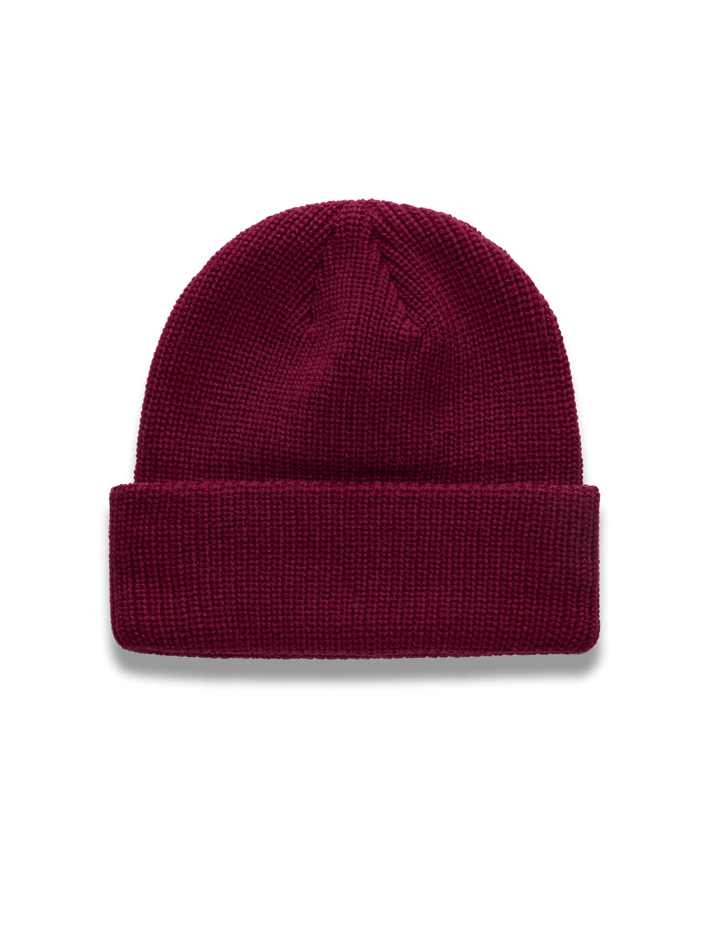 Alpinestars Unload Rib Cuff Hue, rød livsstilsbeanie med ribstrikket opslag og lav pasform i jersey-søm.