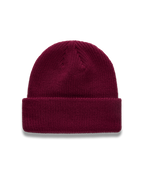 Alpinestars Unload Rib Cuff Hue, rød livsstilsbeanie med ribstrikket opslag og lav pasform i jersey-søm.