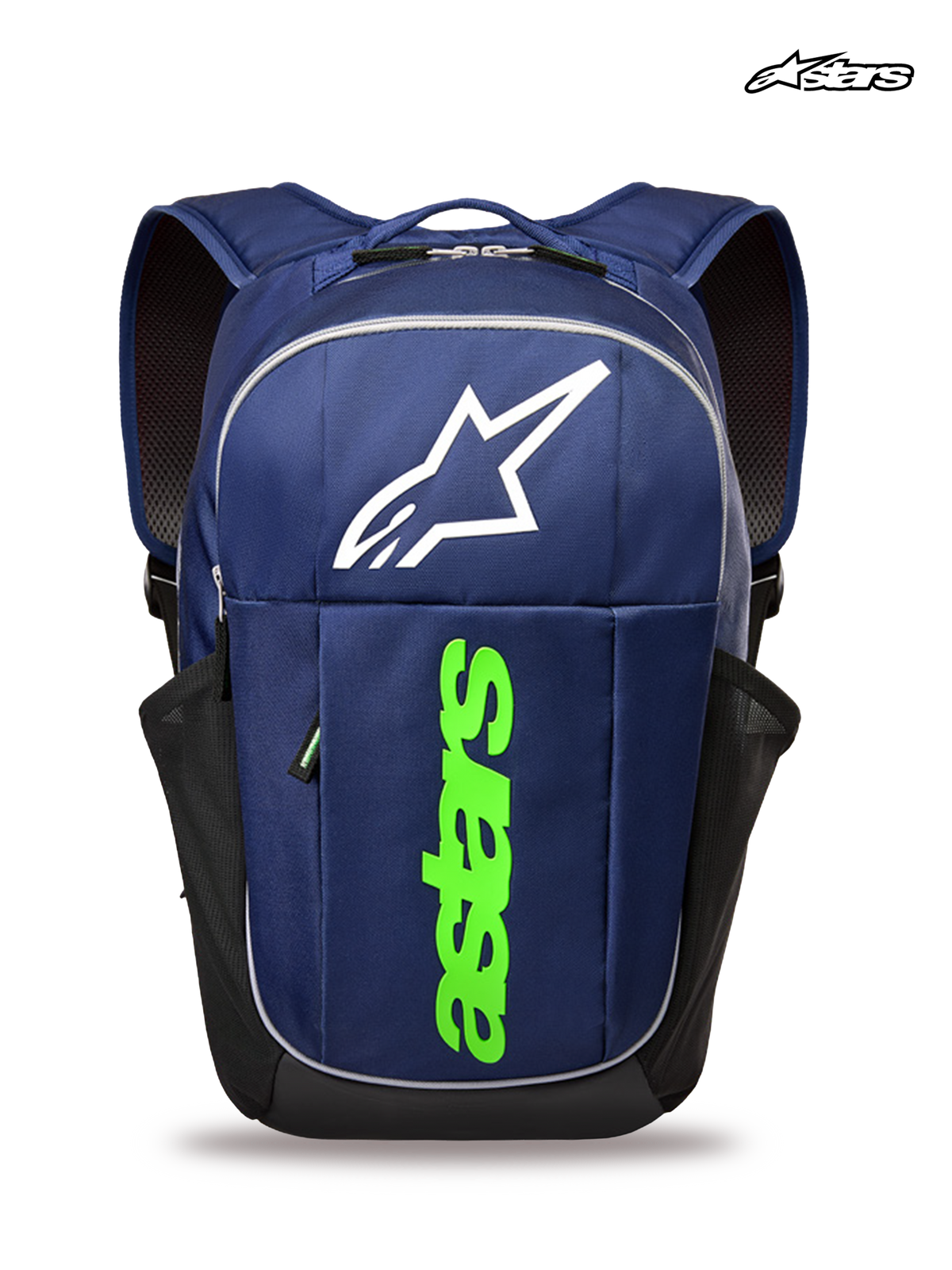 Alpinestars GFX Boss rygsæk, marineblå og grøn sportstaske, 20L kapacitet i 600D polyester med holdbar konstruktion og astars combo-grafik