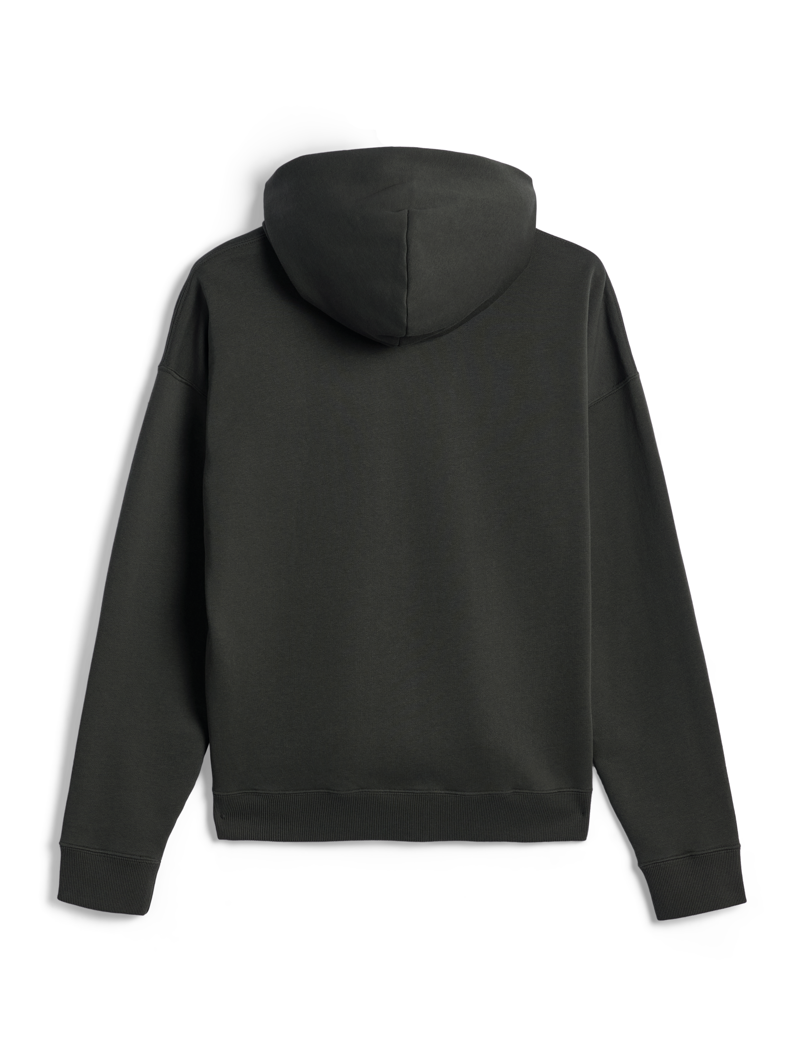 Alpinestars Essentials Ageless Hoodie, Pullover-hættetrøje, Off Black, set bagfra, premium stenvasket fleece, ribbede manchetter og kant, minimalistisk afslappet streetwear-design