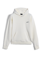 Alpinestars Essentials Ageless hættetrøje, casual streetwear, råhvid med lille sort Astar-logo på brystet, kængurulomme, lange ærmer, minimalistisk motorsport-inspireret design