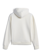 Alpinestars Essentials Ageless Zip Hoodie, set bagfra, off-white, afslappet streetwear i fleece, hætte med snoretræk, lange ærmer, rent minimalistisk design