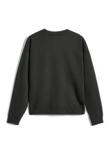 Alpinestars Essentials Ageless Crew, crewneck sweatshirt, Off Black, set bagfra viser ribbet krave, manchetter og kant, premium kompakt fleece, afslappet streetwear