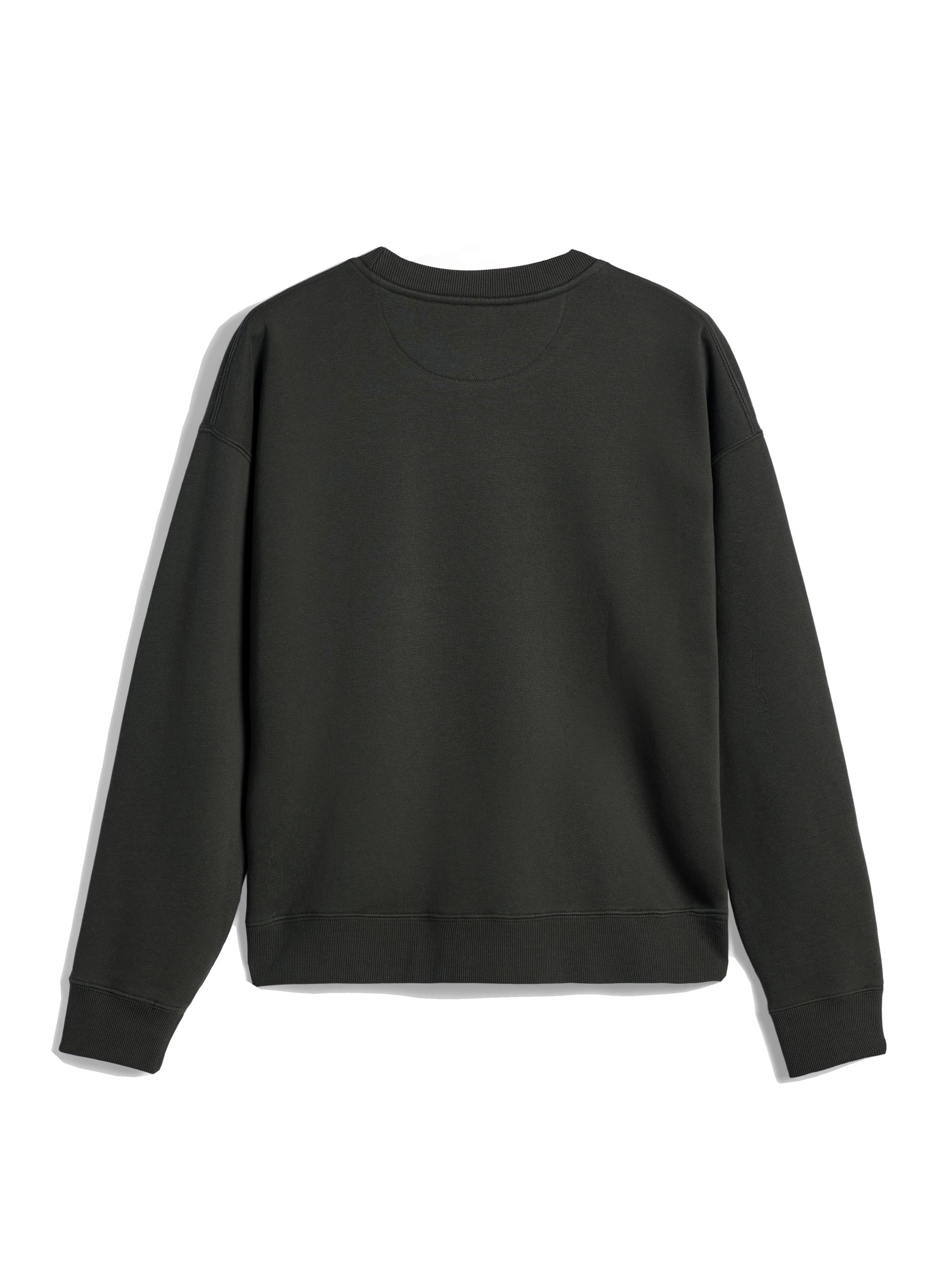 Alpinestars Essentials Ageless Crew, crewneck sweatshirt, Off Black, set bagfra viser ribbet krave, manchetter og kant, premium kompakt fleece, afslappet streetwear