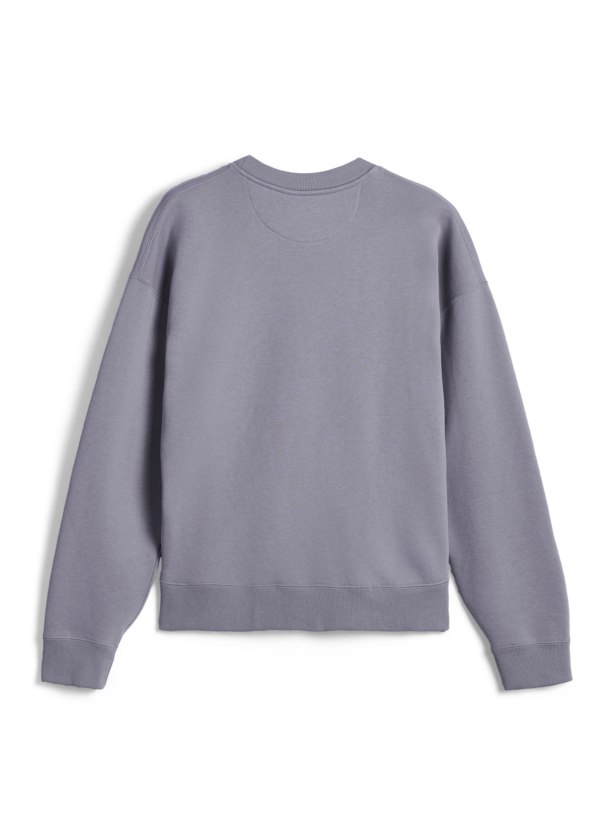 Alpinestars Essentials Ageless Crew, set bagfra, sølvfarvet crewneck sweatshirt, premium kompakt fleece, ribstrikket krave, manchetter og kant, afslappet sportswear til brug uden for cyklen